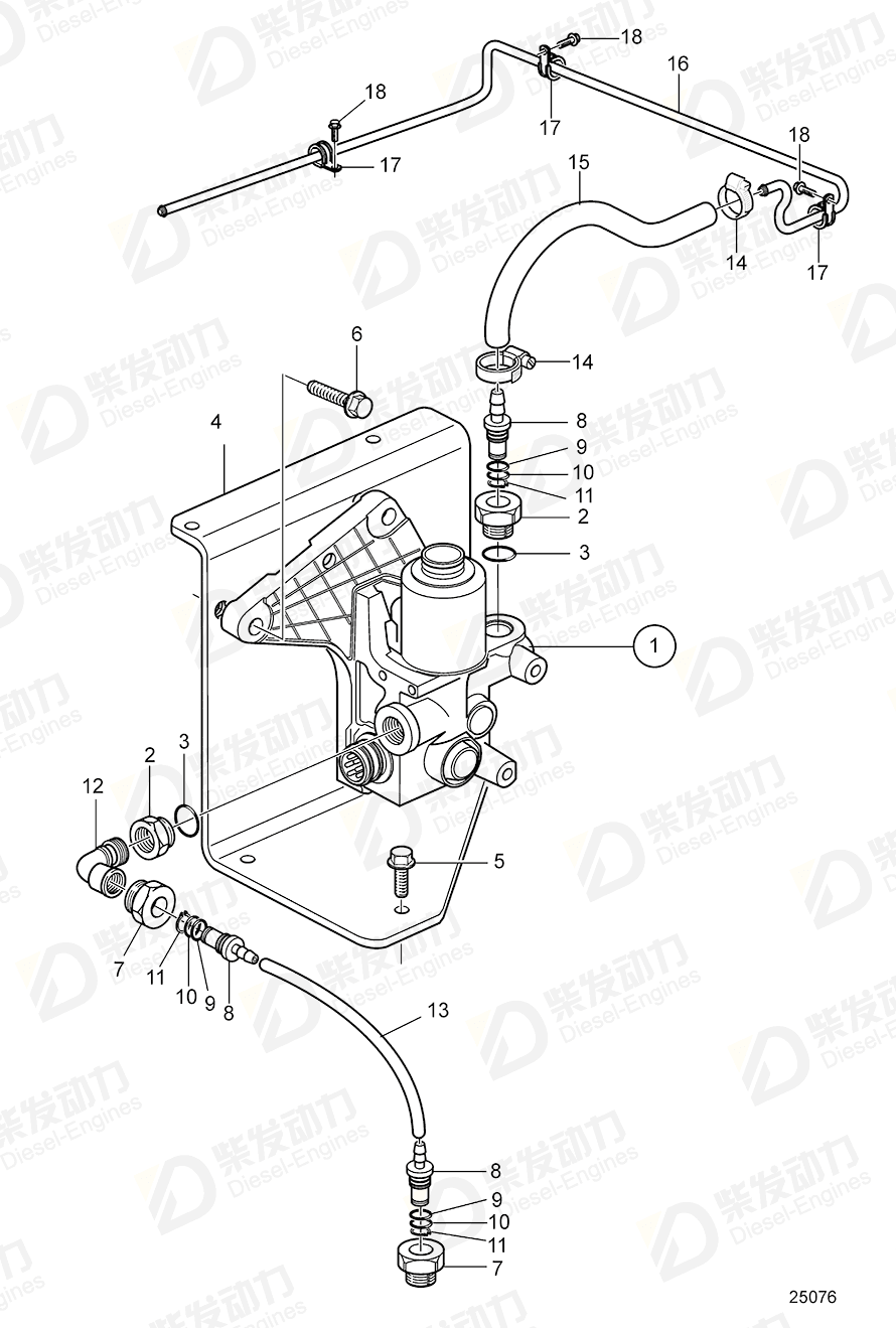 VOLVO Air valve 21379051 Drawing